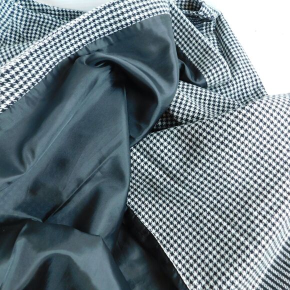 LizSport Liz Claiborne Wool Blend Black Houndstooth Wrap Skirt Sz 10 Vintage EUC - Picture 6 of 11